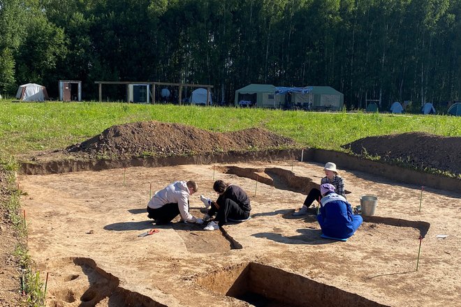 Вид на северный участок раскопа Вид на северный участок раскопа