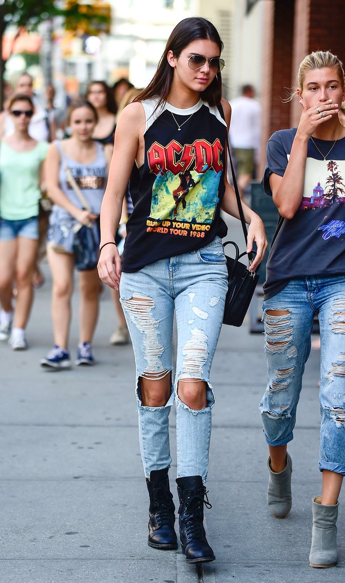 Образ Кендалл Дженнер идеален для модниц, которые хотят одеться в стиле подруги рок-звезды