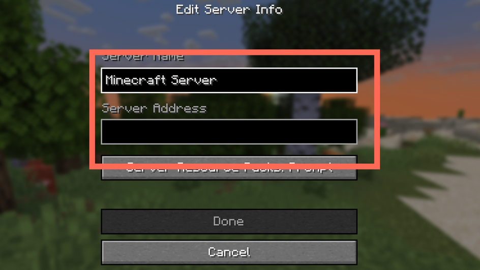 Окно присоединения к официальному серверу в Minecraft Окно присоединения к официальному серверу в Minecraft