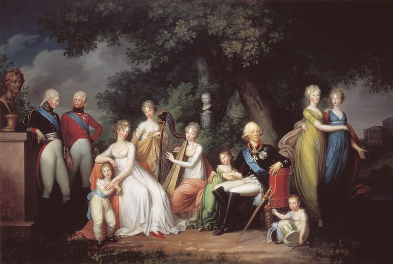 Портрет Павла I с семьей