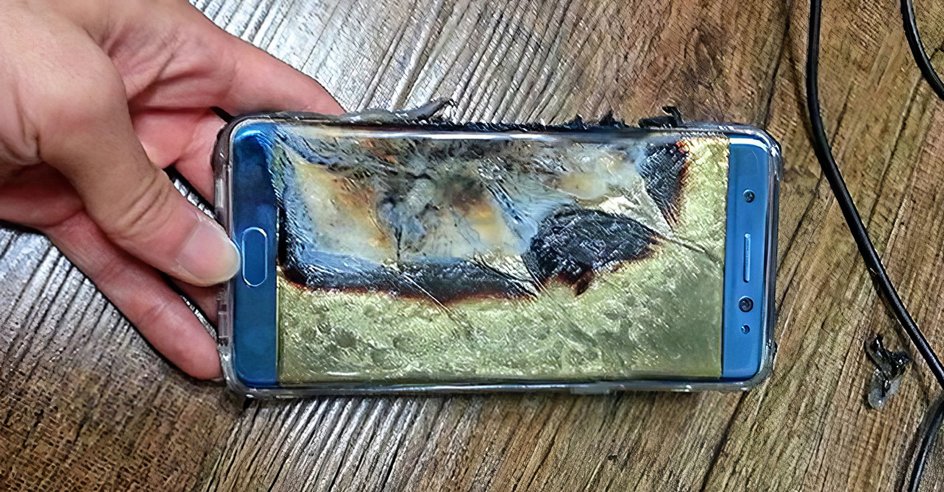 Samsung Galaxy Note 7 после возгорания аккумулятора