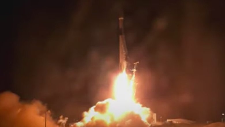 Кадр из видео запуска Falcon 9