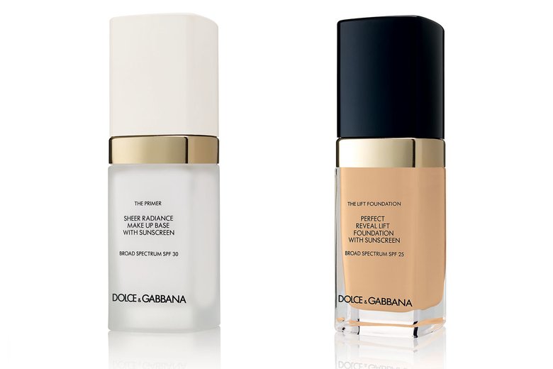 Dolce & Gabbana Make Up The Primer, 3071 руб./$72; Dolce & Gabbana Make Up The Lift Foundation , 3294 руб./$77