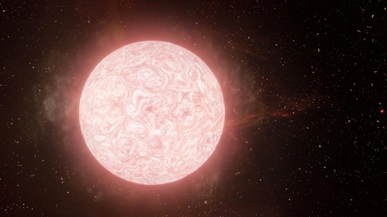 Красная звезда-сверхгигант в последний год своей жизни испускает бурное облако газа. Изображение: W.M. Keck Observatory / Adam Makarenko