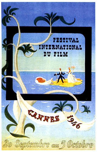 Афиша первого Каннского кинофестиваля, 1946 год