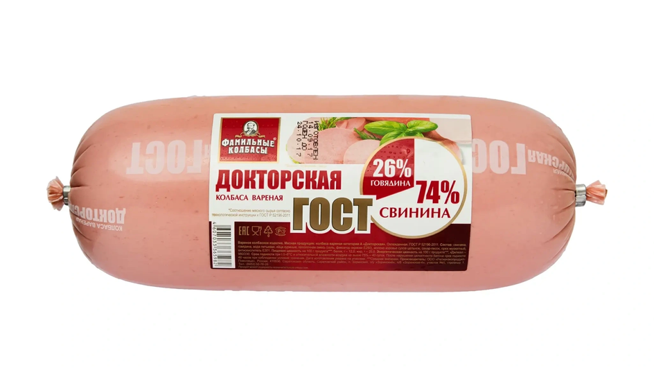 Вареная колбаса Фамильные колбасы Вареная колбаса Фамильные колбасы
