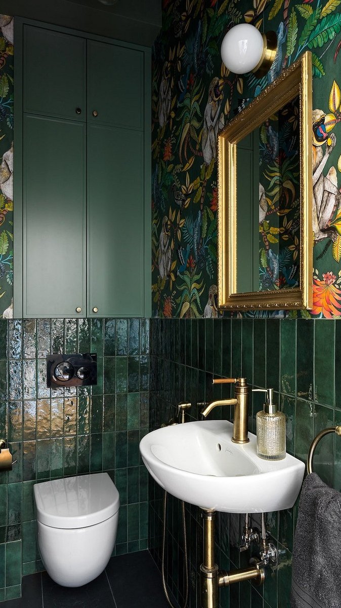 Обои в ванной и санузле: 7 восхитительных примеров от дизайнеров