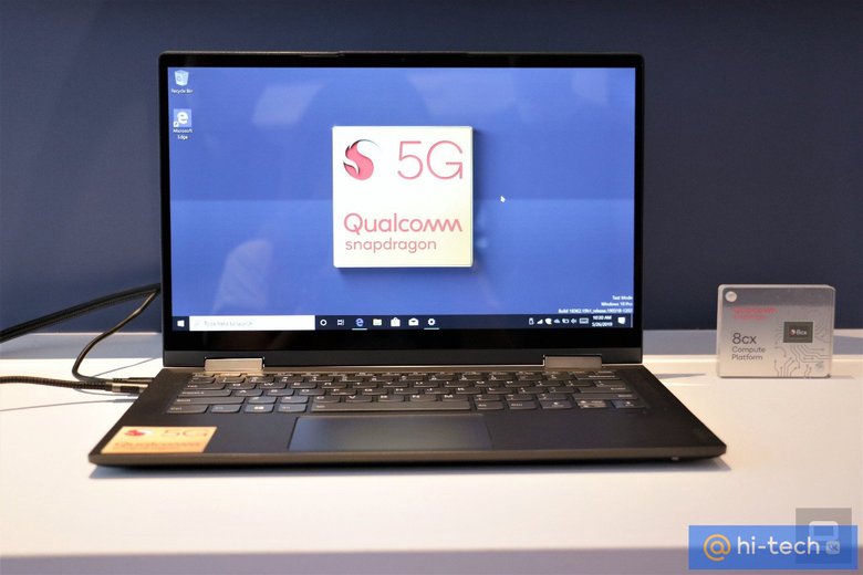 Во время выставки Computex 2019 мы заметили ноутбук Lenovo под кодовым названием Project Limitless. Самое интересное в нем — это чипсет Snapdragon 8cx с интегрированным в него 5G-модемом Snapdragon X55, пиковая скорость загрузки которого может достигать фантастических 2,5 Гбит/с. В продажу модель обещают запустить в начале 2020 года. 