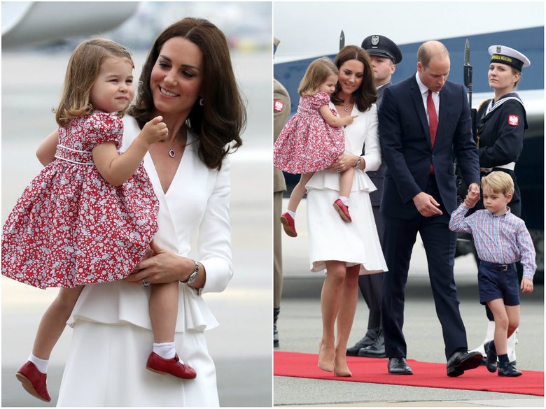 Принц Уильям и Кейт Миддлтон с детьми прибыли с официальным визитом в Польшу