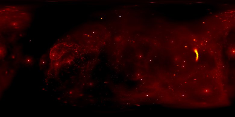 Визуализация центра нашей галактики. Фото: NASA/CXC/Pontifical Catholic University of Chile