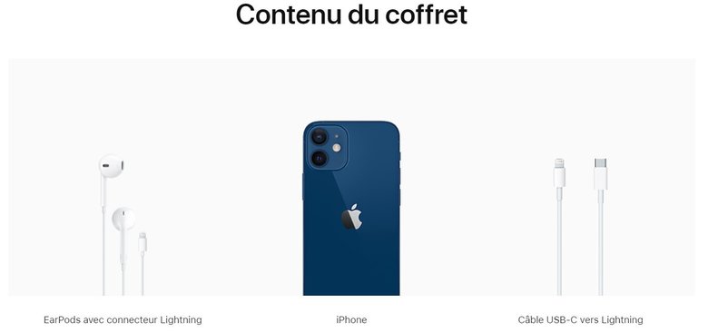 Так выглядит комплект поставки iPhone 12 во Франции