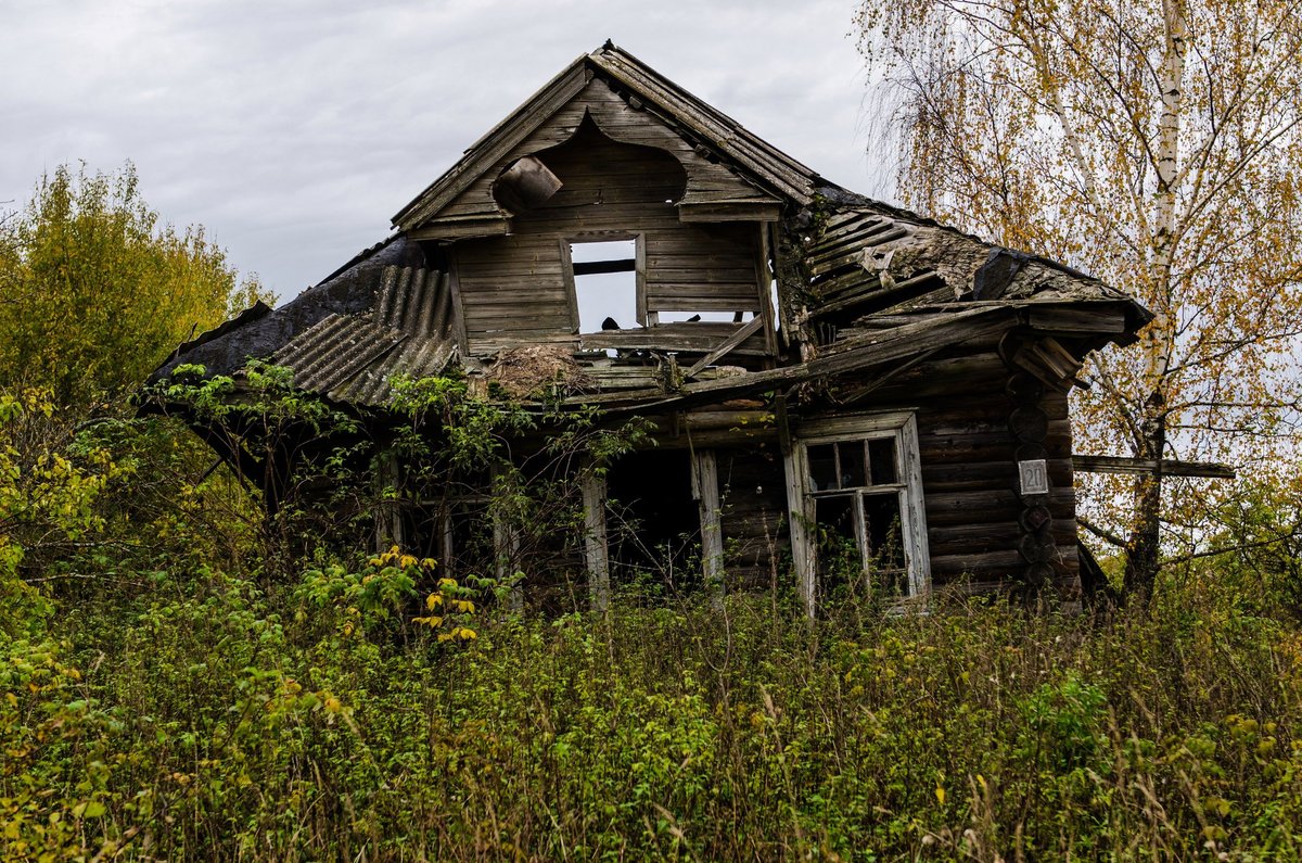 Крыша дома в деревне