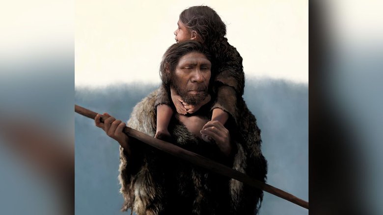 Так художники изобразили отца и дочь неандертальцев. Фото: Nature