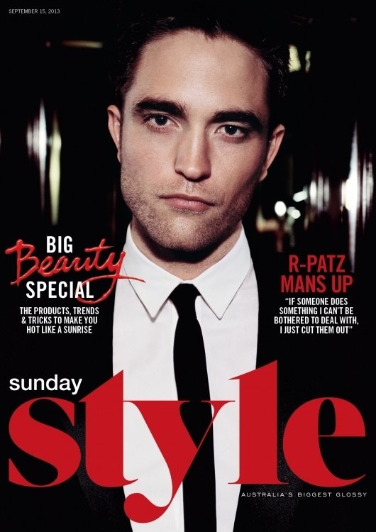 Роберт Паттинсон на обложке Sunday Style Роберт Паттинсон на обложке Sunday Style