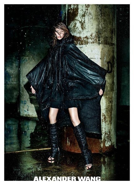 Черный плащ Alexander Wang Черный плащ Alexander Wang