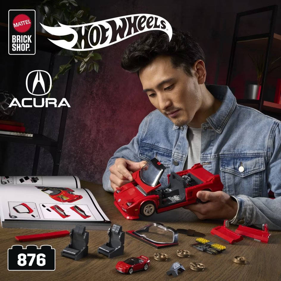 Набор Mattel Brick Shop Hot Wheels Acura NSX 1990 года Набор Mattel Brick Shop Hot Wheels Acura NSX 1990 года