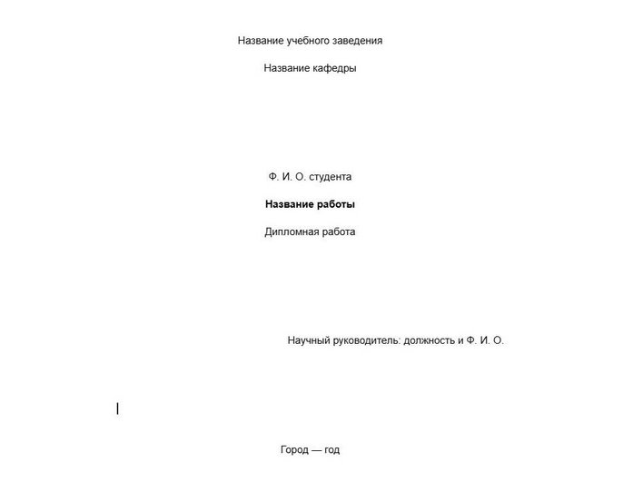 Образец титульного листа