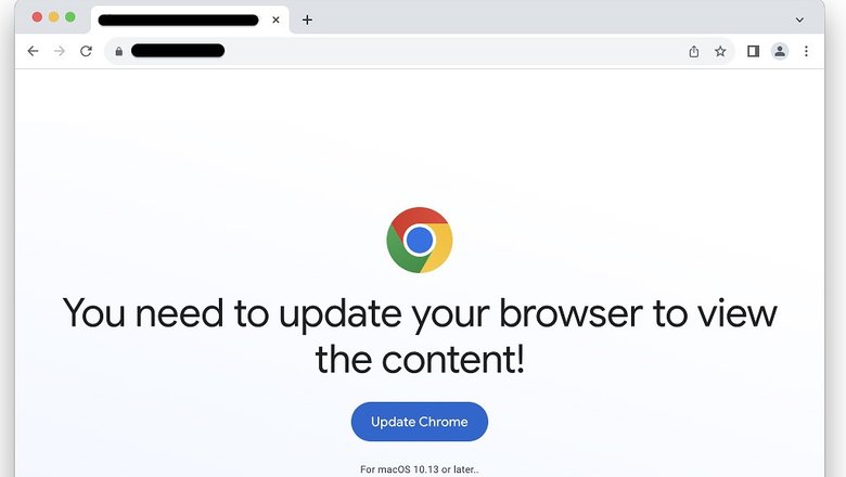 Видите такие сообщения в Google Chrome? Смело закрывайте! Это фейковая страница с предложением обновить браузер. На самом деле так вы скачаете вирус.
