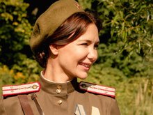 Екатерина Климова на съемках сериала «По законам военного времени» (7 сезон)