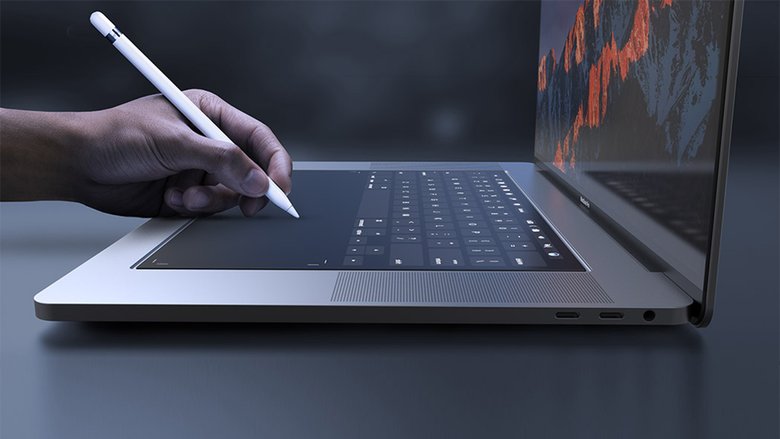 Так художники видят MacBook с сенсорной клавиатурой. Фото: T3