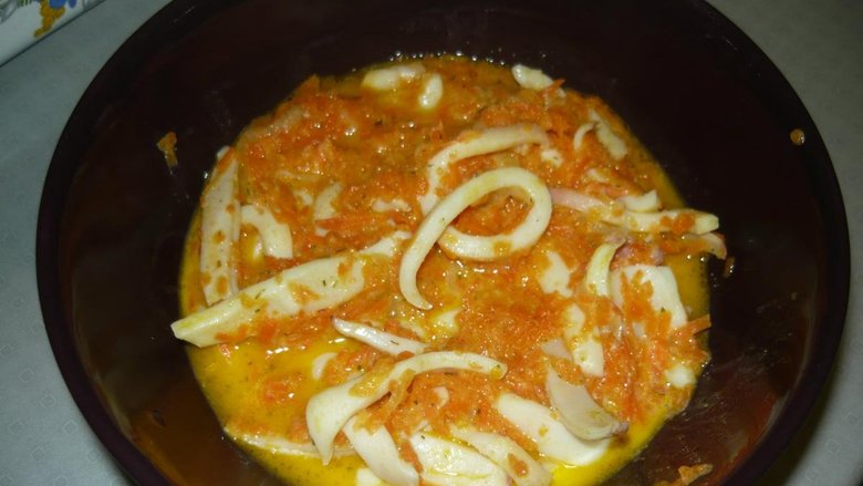 Кальмары в сливочном соусе – кулинарный рецепт