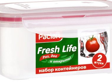 Slide image for gallery: 5330 | Комментарий «Леди Mail.Ru»: все контейнеры Paclan Fresh Life снабжены крышками с четырьмя клипсами