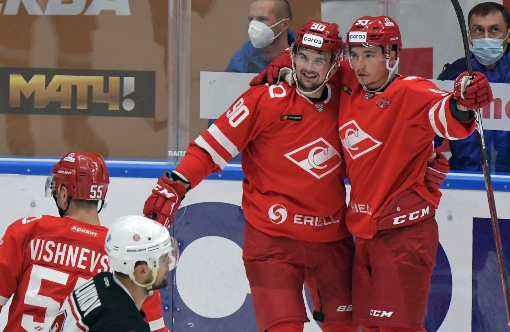 «Спартак» обыграл «Барыс» в матче регулярного чемпионата КХЛ