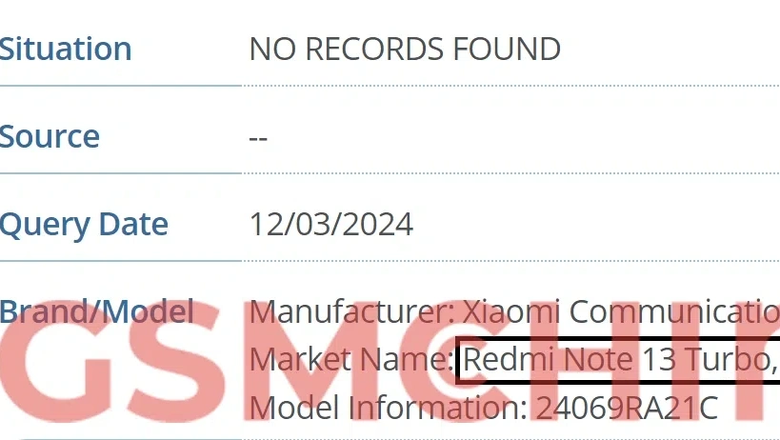 Redmi Note 13 Turbo в базе IMEI