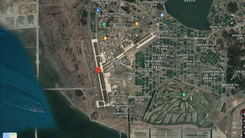 Авиабаза Кунсан ВВС США. Фото: Google Maps