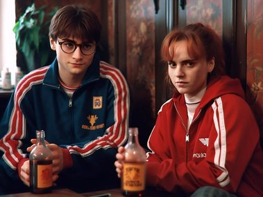 Гарри Поттер и его друзья попали в лихие 90-е