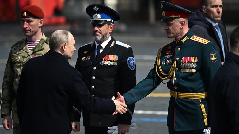 Президент России Владимир Путин на Параде Победы в Москве — 2024 Президент России Владимир Путин на Параде Победы в Москве — 2024
