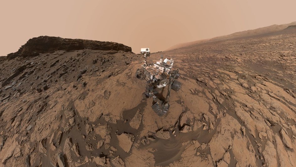 Марсоход Curiosity исследует поверхность планеты. Фото: NASA/JPL-Caltech/MSSS