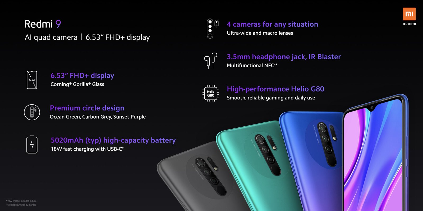 Линейку бюджетных смартфонов Xiaomi Redmi 9 представили в Европе. Скоро в  России - Hi-Tech Mail.ru