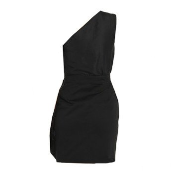 Черное платье с одним плечом Carven