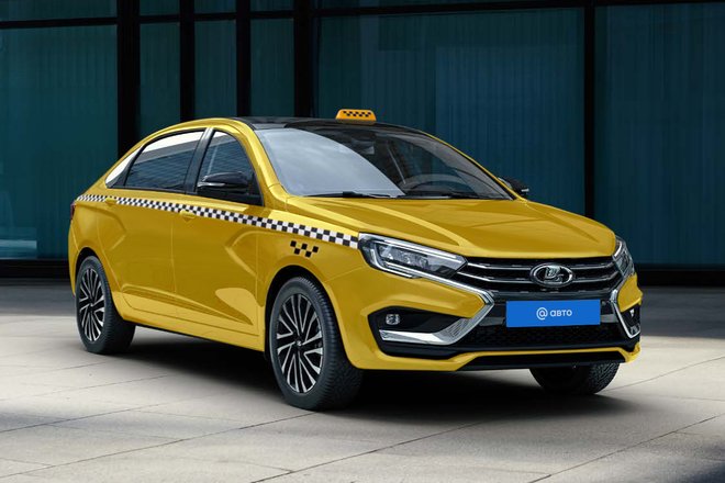 Lada Aura такси рендеры