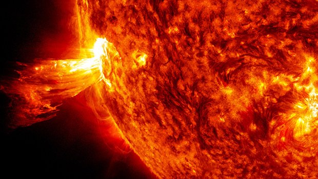 Фотография солнечной вспышки. Изображение: NASA