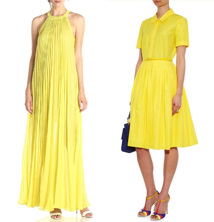 А желтое платье в этом году станет отличным коктейльным или вечерним нарядом для многих модниц 