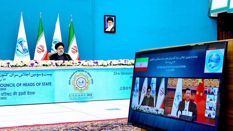 Президент Ирана Эбрагим Раиси участвует в 23-м саммите лидеров ШОС