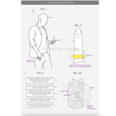 Так выглядят схемы устройства из патента Apple. Источник: patentlyapple.com