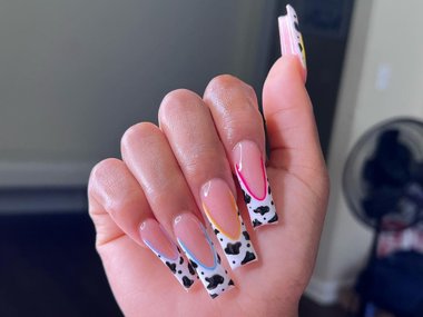 Коровий френч из аккаунта Barbiesnailsss Коровий френч из аккаунта Barbiesnailsss
