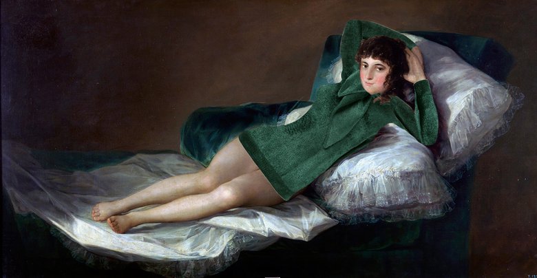 Франсиско Гойя «Маха обнаженная», свитер Balenciaga. 