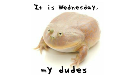 Мем "It is wednesday, my dudes"