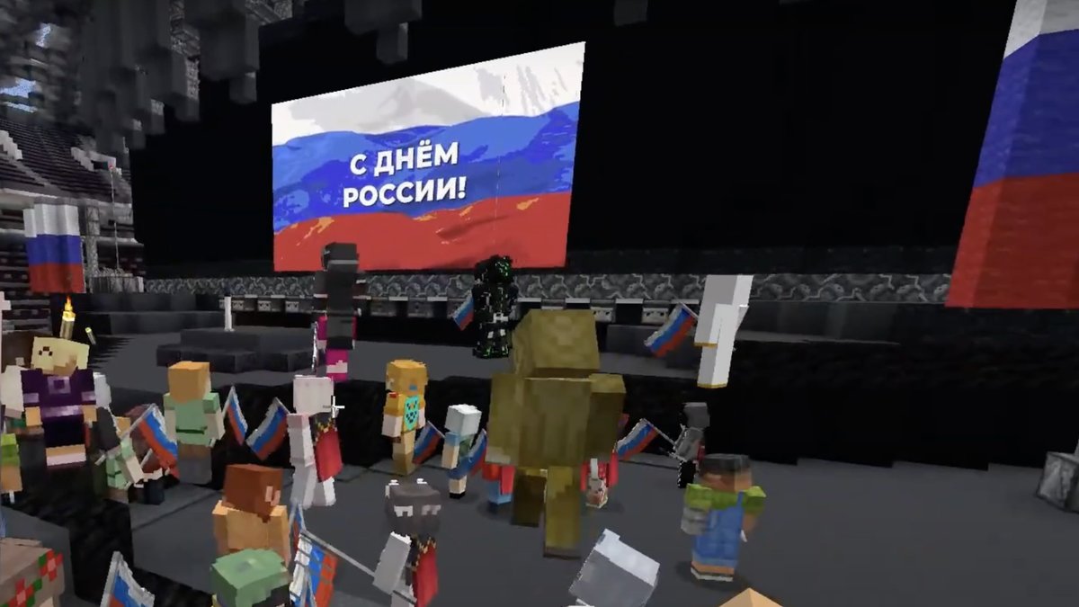 День России отпраздновали в Minecraft: как это было - Hi-Tech Mail.ru