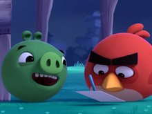 Кадр из Angry Birds. Истории рогатки