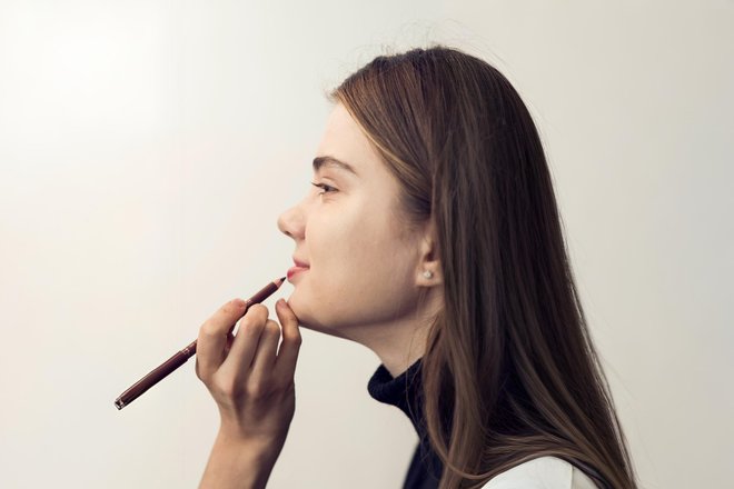 Девушка, Губы, Карандаш Девушка, Губы, Карандаш