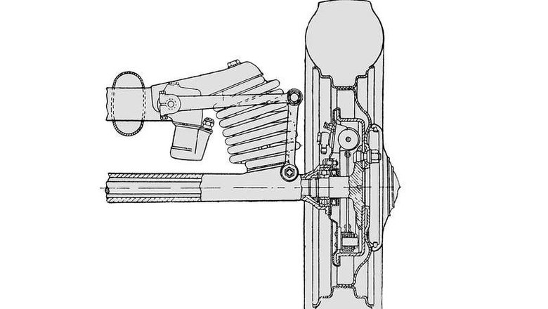 Подвеска независимая, пружинная, с так называемыми качающимися полуосями.
