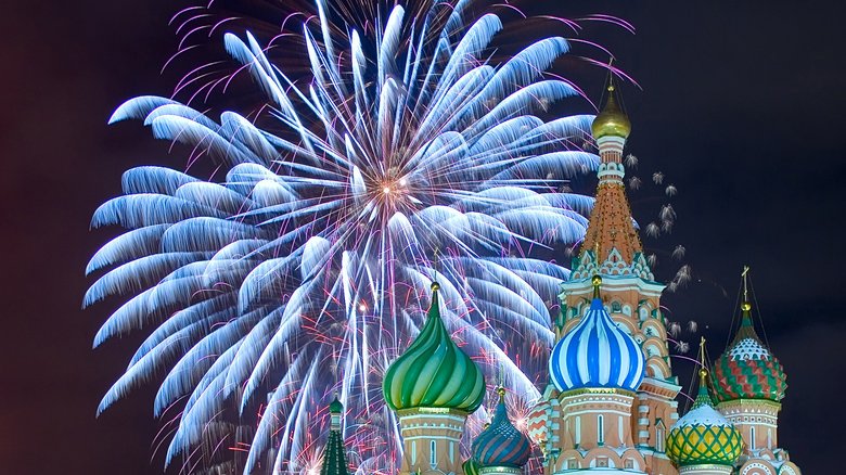 Салют над Кремлём. Москва. Фото: depositphotos