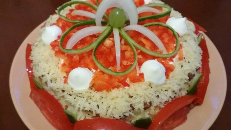 Салат-овощной торт