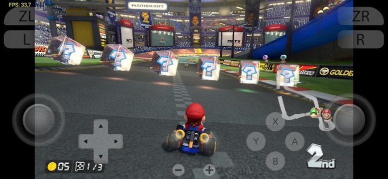 Скриншот Mario Kart 8 Deluxe с Samsung Galaxy S23. Фото: yuzu