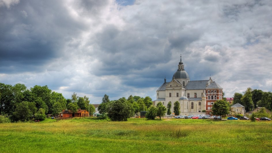 Вид на замок в Белоруссии